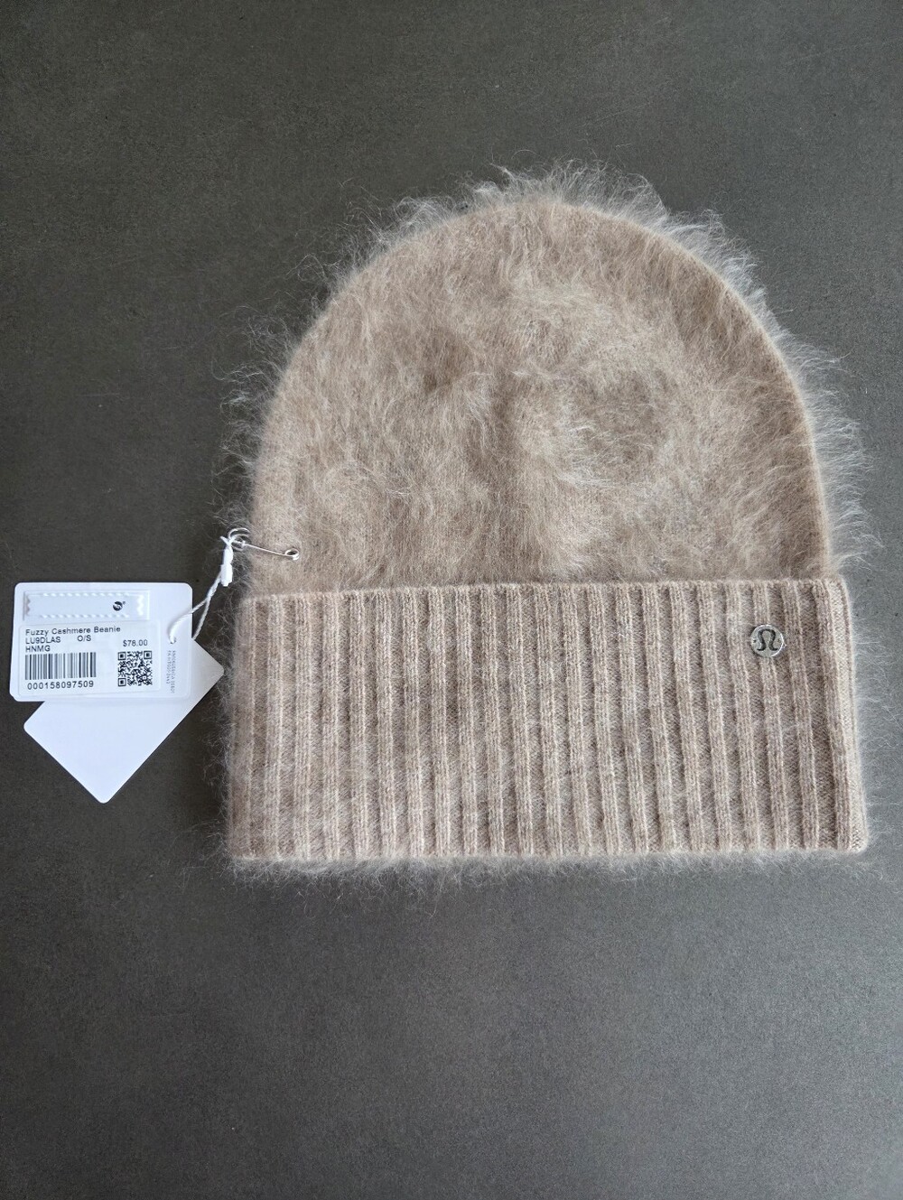 Lululemon Tan Fuzzy Cashmere Beanie NWT